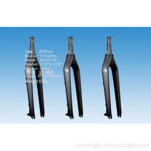 26er Carbon Fork , Mountain Bike Rigid Fork with Open or T